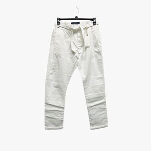 Scotch & Soda Dax Loose Fit Belted White Pants Mens Size 31 x 34 NWT
